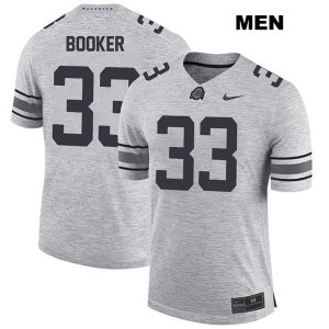 Men's NCAA Ohio State Buckeyes Dante Booker #33 College Stitched Authentic Nike Gray Football Jersey ZR20Z64PI